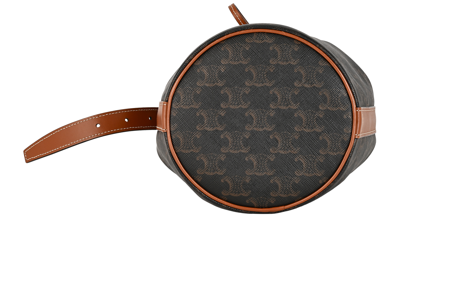 Triomphe Bucket Bag, &pound;850, Handbags, Brown, Canvas, Top view